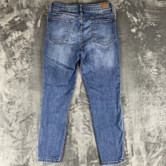 Judy Blue Jeans Womens Size 30 Distressed Mid Rise Relaxed Fit JB8271DK - Picture 2 of 12